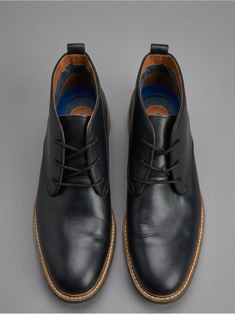 Vince Camuto Black Leather Chukka Boots
